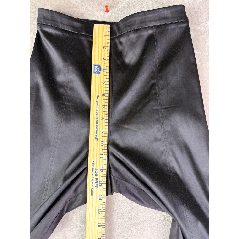 & Other Stories Womens Black Satin High Waisted Slim‎ Leg Trousers Size 4 Small - Picture 7 of 10